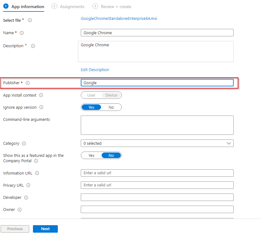 Assigning the Chrome app to groups or all users